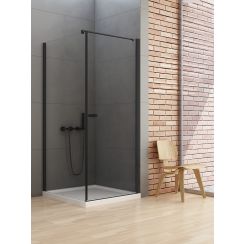 New Trendy New Soleo Black sprchovací kút 90x70 cm štvorcová čierna matné/priehľadné sklo D-0229A/D-0115B-WP