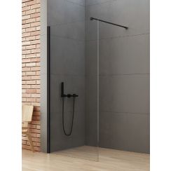 New Trendy New Soleo Black stena sprchového kúta walk -in 120 cm čierna matný/sklo priehľadné K-0772-WP