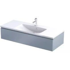 Oristo Brylant skrinka 119.6x45.5x25 cm závesná kúpeľňová skrinka pod umývadlo modrá OR36-SD1S-120-16