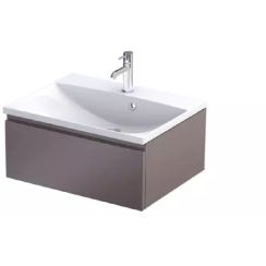 Oristo Brylant skrinka 59.6x45.5x25 cm závesná kúpeľňová skrinka pod umývadlo béžová OR36-SD1S-60-21