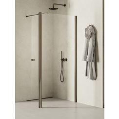 New Trendy New Soleo Gunmetal Brushed stena sprchového kúta walk -in 120 cm grafitová brúsený/sklo priehľadné K-2279