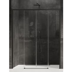 New Trendy Prime Black sprchové dvere 180 cm posuvné čierna matná/priehľadné sklo D-0345A