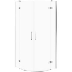 Cersanit City sprchovací kút 80x80 cm polkruhová chromová lesklé/priehľadné sklo S584-070