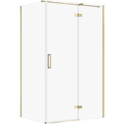 Cersanit City sprchovací kút 120x90 cm štvorcová zlatá lesklé/priehľadné sklo S584-092