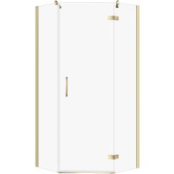 Cersanit City sprchovací kút 90x90 cm zlatá lesklé/priehľadné sklo S584-086