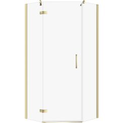 Cersanit City sprchovací kút 80x80 cm zlatá lesklé/priehľadné sklo S584-085