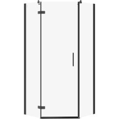 Cersanit City sprchovací kút 90x90 cm čierna matné/priehľadné sklo S584-083