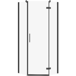 Cersanit City sprchovací kút 80x80 cm čierna matné/priehľadné sklo S584-077