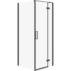 Cersanit City sprchovací kút 80x80 cm obdĺžniková čierna matné/priehľadné sklo S584-107