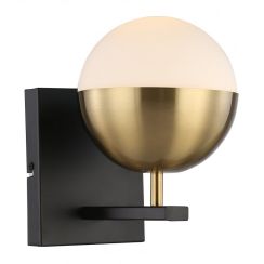 GTV Abies nástenná lampa 1x40 W čierna-zlatá OS-ABIESW-40-DEC