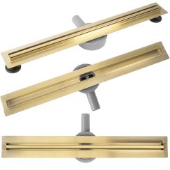 Rea Neox Slim Pro lineárny odtok 100 cm zlatá REA-G6990