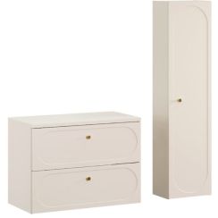 Súprava skrinka Comad Donna Sand DONNA SAND 82-80-46-2S, skrinka Comad Donna Sand DONNA SAND 80-35-1D, SAND 89-80-46 M