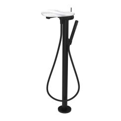 Laufen Ada vaňová/sprchová batéria voľne stojaca čierna-biela HF506781515060
