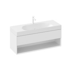 Ravak Lite skrinka 120x45x43 cm závesná kúpeľňová skrinka pod umývadlo biela X000001867