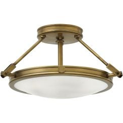 Elstead Lighting Collier stropné svietidlo 3x40 W mosadzná HK-COLLIER-SF-S