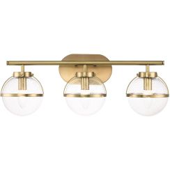 Elstead Lighting Hollis nástenná lampa 3x40 W mosadzná HK-HOLLIS3-C-HB-BATH