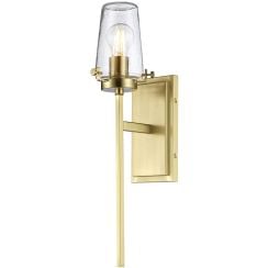 Elstead Lighting Alton nástenná lampa 1x40 W mosadzná KL-ALTON1-BATH-BB