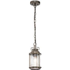 Elstead Lighting Ashland Bay závesné svietidlo 1x60 W hnedá KL-ASHLANDBAY8-S-BU