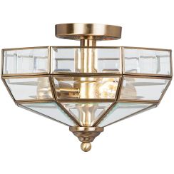 Elstead Lighting Old Park stropné svietidlo 2x60 W mosadzná OLD-PARK-AB
