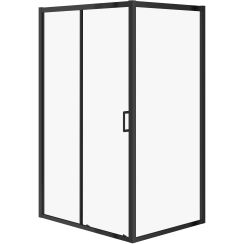 Cersanit Arteco sprchovací kút 120x90 cm štvorcová čierna matné/priehľadné sklo S913-018