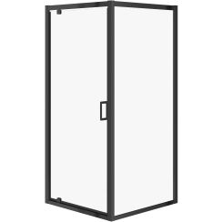 Cersanit Arteco sprchovací kút 90x90 cm obdĺžniková čierna matné/priehľadné sklo S913-016