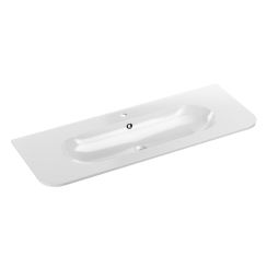 Comad Pure umývadlo 120x46 cm polokrúhly umývadlo na nábytok biela PURE WHITE GLOSS UM 120-46