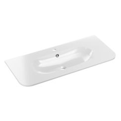 Comad Pure umývadlo 100x46 cm polokrúhly umývadlo na nábytok biela PURE WHITE GLOSS UM 100-46