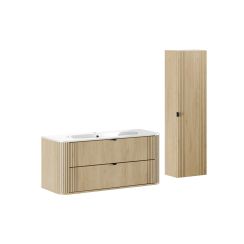 Súprava skrinka Comad Ovalia Cremona OVALIA CREMONA 82-120-46-2S, umývadlo Comad Pure PURE WHITE GLOSS UM 120-46, OVALIA CREMONA 80-40-1D