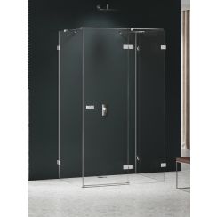 New Trendy Avexa Nickel Brushed sprchovací kút 120x110 cm štvorcová brúsené/priehľadné sklo EXK-8617
