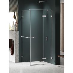 New Trendy Avexa Nickel Brushed sprchovací kút 120x80 cm štvorcová brúsené/priehľadné sklo EXK-8711