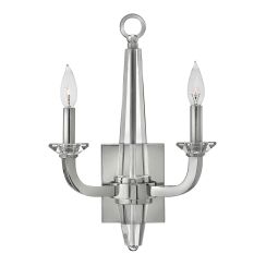 Quintiesse Ascher nástenná lampa 2x60 W niklová QN-ASCHER2