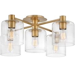 Quintiesse Axel stropné svietidlo 5x60 W mosadzná QN-AXEL5-HB