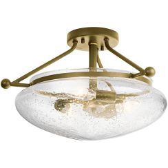 Quintiesse Belle stropné svietidlo 3x40 W mosadzná QN-BELLE-SF-BNB