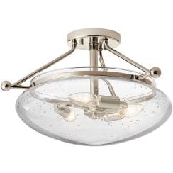 Quintiesse Belle stropné svietidlo 3x40 W niklová QN-BELLE-SF-PN