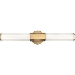 Quintiesse Facet nástenná lampa 2x12 W mosadzná-opálová QN-FACET-LED2-HB-BATH