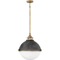 Quintiesse Fletcher závesné svietidlo 2x60 W biela-mosadzná QN-FLETCHER-P-M-AZ