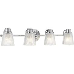 Quintiesse Hudson nástenná lampa 4x3 W chrómová-priehľadná QN-HUDSON4-BATH