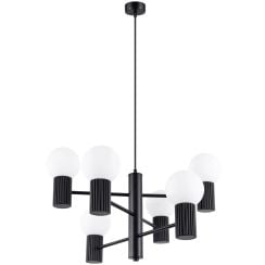 Sollux Lighting Halo závesné svietidlo 6x8 W čierna SL.1830