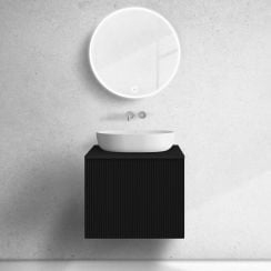 Oltens Lun skrinka 60x44.7x52 cm závesná kúpeľňová skrinka pod umývadlo čierna 60027300