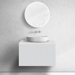 Oltens Lun skrinka 80x44.7x52 cm závesná kúpeľňová skrinka pod umývadlo biela 60028000