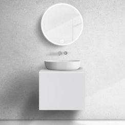 Oltens Lun skrinka 60x44.7x52 cm závesná kúpeľňová skrinka pod umývadlo biela 60032000