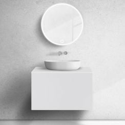 Oltens Lun skrinka 80x44.7x52 cm závesná kúpeľňová skrinka pod umývadlo biela 60033000