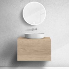 Oltens Lun skrinka 80x44.7x52 cm závesná kúpeľňová skrinka pod umývadlo dub 60033060