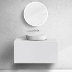 Oltens Lun skrinka 100x44.7x52 cm závesná kúpeľňová skrinka pod umývadlo biela 60034000