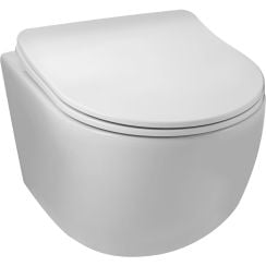 Balneo Luna wc misa s pomaly sa sklápajúcim sedadlom závesné bez oplachovacieho kruhu s vírivým splachovaním biela lesklá G0101010101-3