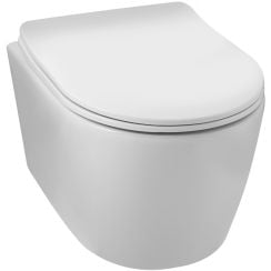 Balneo Luxa wc misa s pomaly sa sklápajúcim sedadlom závesné bez oplachovacieho kruhu s vírivým splachovaním biela lesklá G0101010101-4