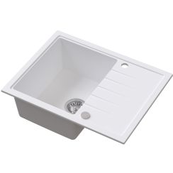 Ruvetti Axel granitový drez 65x50 cm biela 3001AX_WH120_W