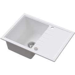 Ruvetti Axel granitový drez 68x49.5 cm biela 3001AX_WH140_W