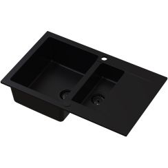 Ruvetti Signum granitový drez 79x49.5 cm čierna 3001S_FB1560_W