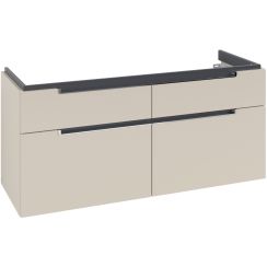 Villeroy & Boch Subway 2.0 skrinka 128.7x44.9x59 cm závesná kúpeľňová skrinka pod umývadlo sivá A91710VN